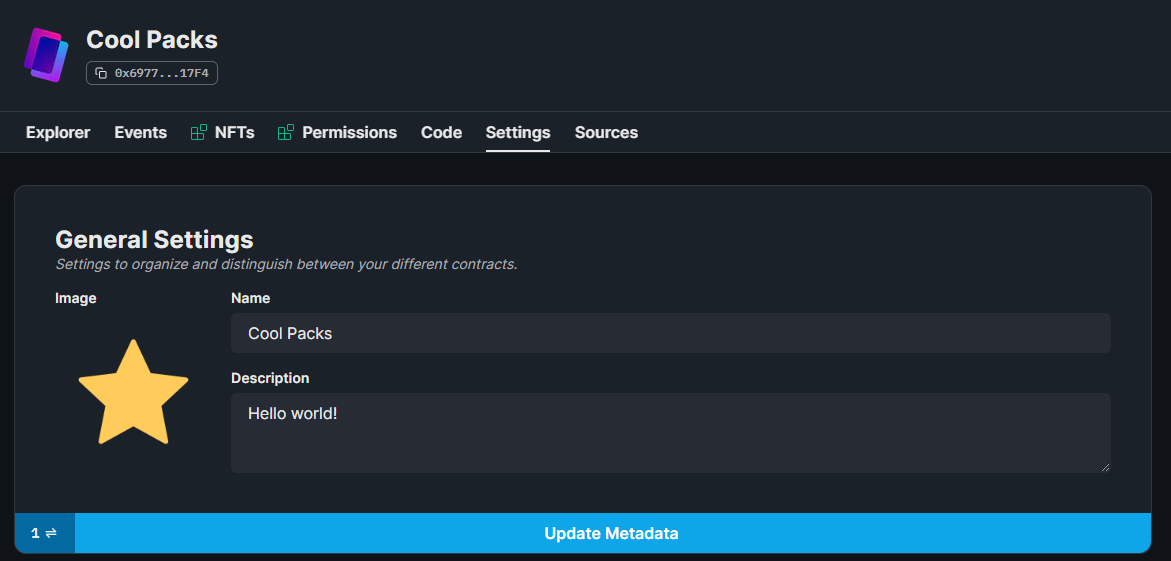 Contract Metadata